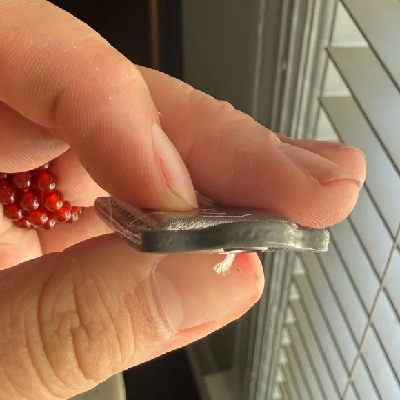 Coach Metallic Gray Silver Leather Hangtag - Picture 6 of 6